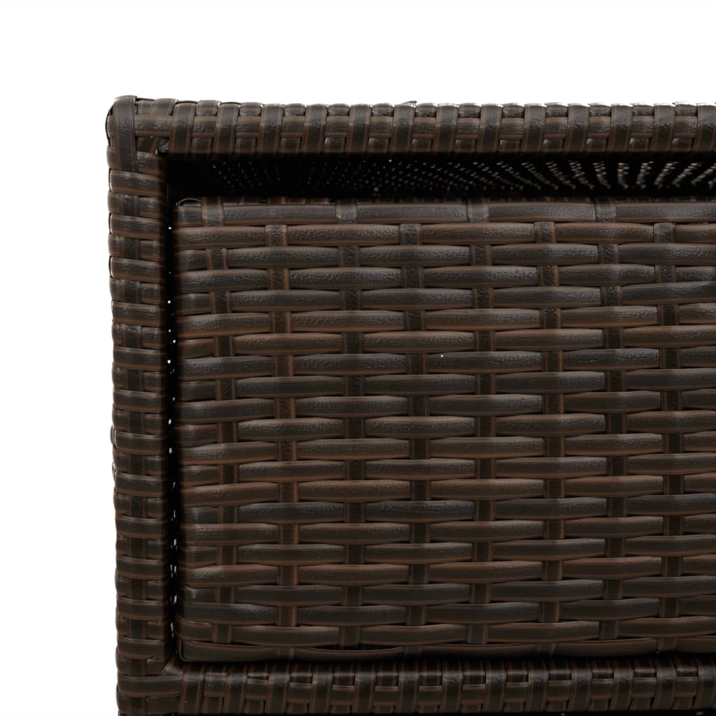 Garden Storage Cabinet Brown 55x59x80 cm Poly Rattan