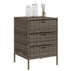Garden Storage Cabinet Grey 55x59x80 cm Poly Rattan