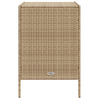 Garden Storage Cabinet Beige 55x59x80 cm Poly Rattan