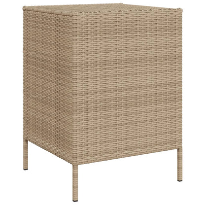 Garden Storage Cabinet Beige 55x59x80 cm Poly Rattan