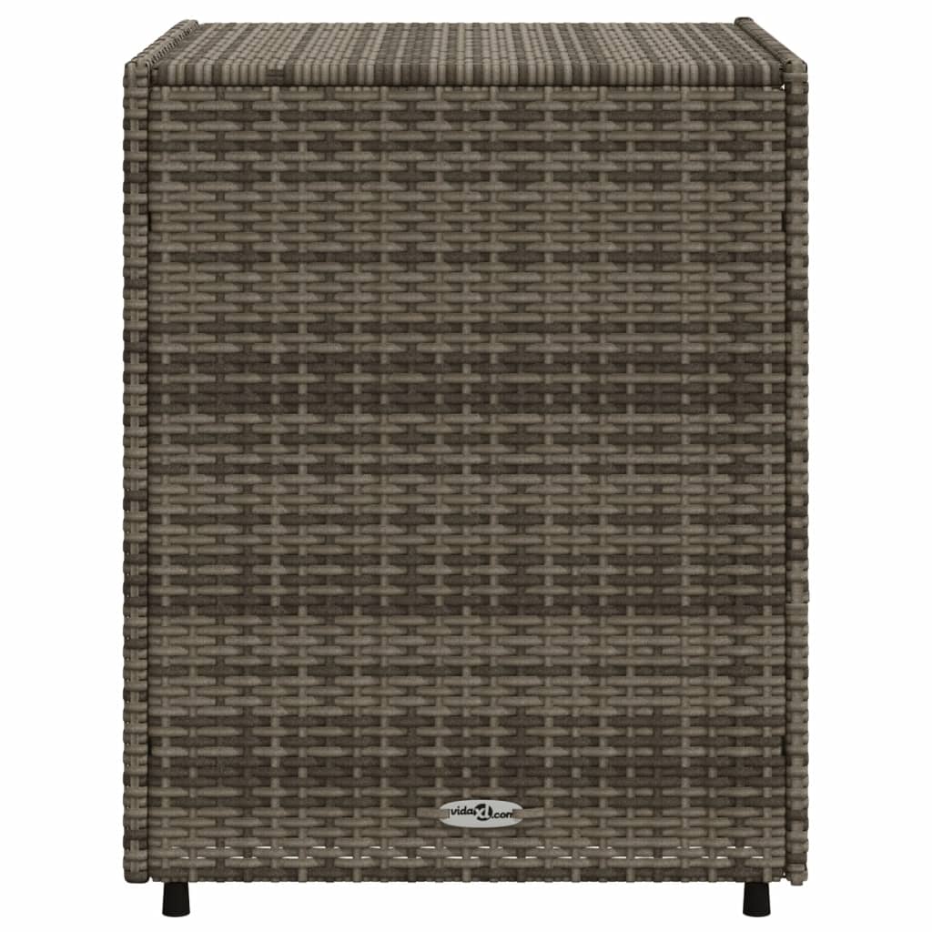 Garden Storage Cabinet Grey 55x59x69 cm Poly Rattan