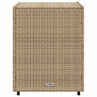 Garden Storage Cabinet Beige 55x59x69 cm Poly Rattan