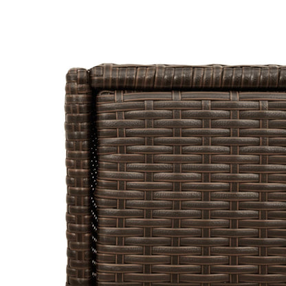 Garden Storage Cabinet Brown 55x55x111 cm Poly Rattan