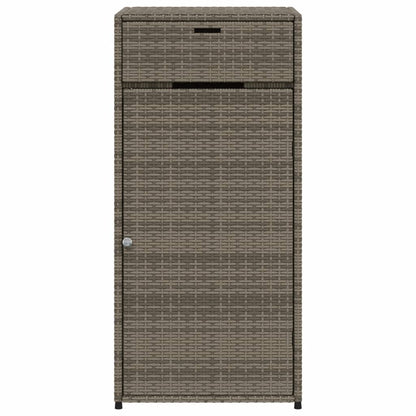 Garden Storage Cabinet Grey 55x55x111 cm Poly Rattan