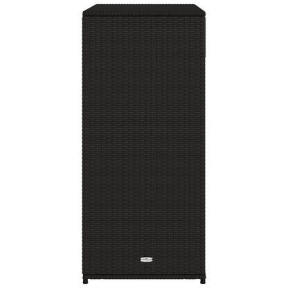 Garden Storage Cabinet Black 105x55x113 cm Poly Rattan