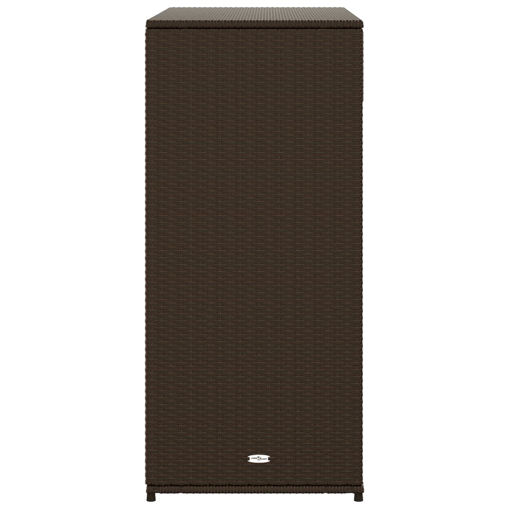 Garden Storage Cabinet Brown 105x55x113 cm Poly Rattan