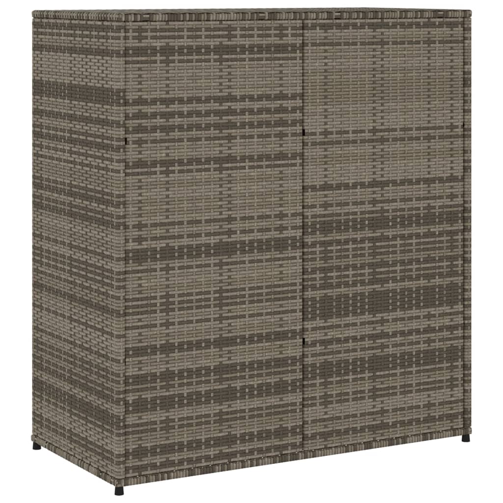 Garden Storage Cabinet Grey 105x55x113 cm Poly Rattan