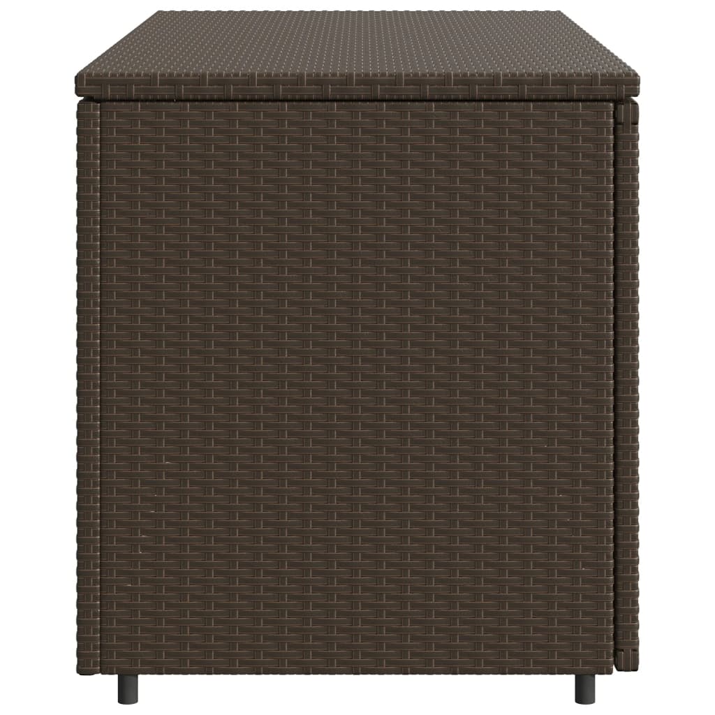 Garden Storage Cabinet Brown 110x55x60.5 cm Poly Rattan