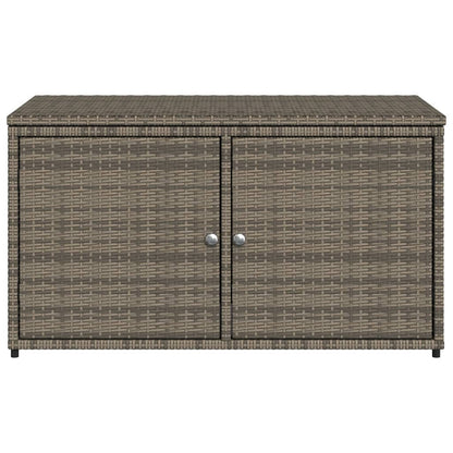 Garden Storage Cabinet Grey 110x55x60.5 cm Poly Rattan