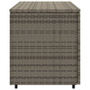 Garden Storage Cabinet Grey 110x55x60.5 cm Poly Rattan