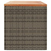 Garden Storage Box Grey 220x50x54 cm Poly Rattan Acacia Wood