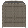 Storage Bench with Cushion Grey 80x51x52 cm Poly Rattan