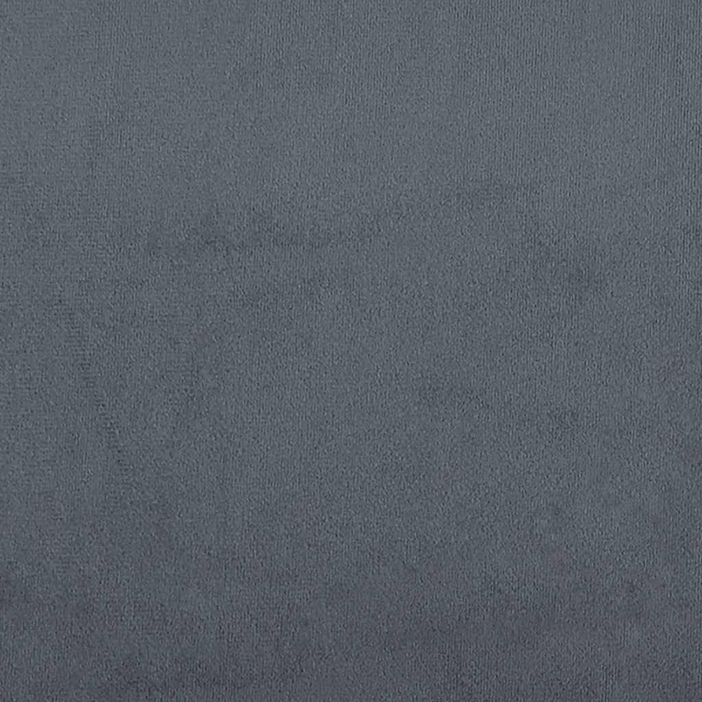Bed Frame "Dover" Dark Gray 39.4"x74.8" Velvet