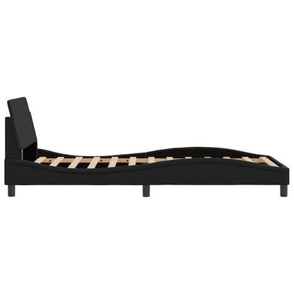 Bed Frame "Dover" Black 100x190 cm Faux Leather