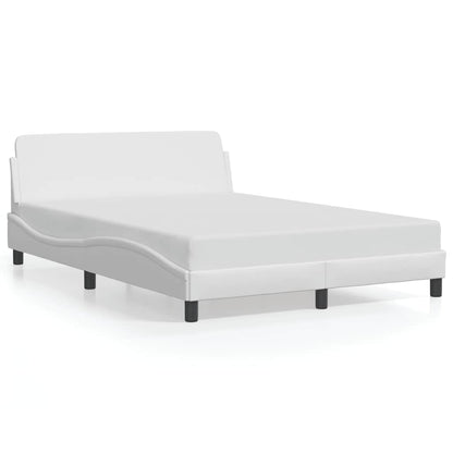 Bed Frame "Dover" White 53.9"x74.8" Faux Leather
