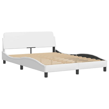Bed Frame "Dover" White 53.9"x74.8" Faux Leather