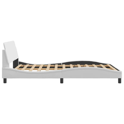 Bed Frame "Dover" White 53.9"x74.8" Faux Leather