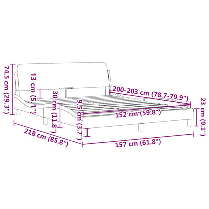 Bed Frame "Dover" Black 152x203 cm Faux Leather
