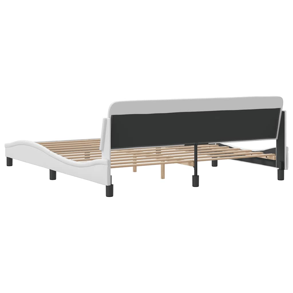 Bed Frame "Dover" White 183x213 cm Faux Leather