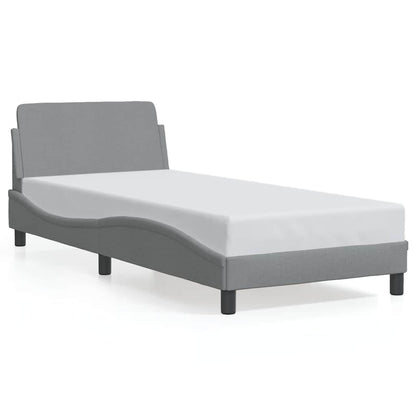 Bed Frame "Dover" Light Grey 90x190 cm Single Fabric