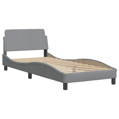 Bed Frame "Dover" Light Grey 90x190 cm Single Fabric