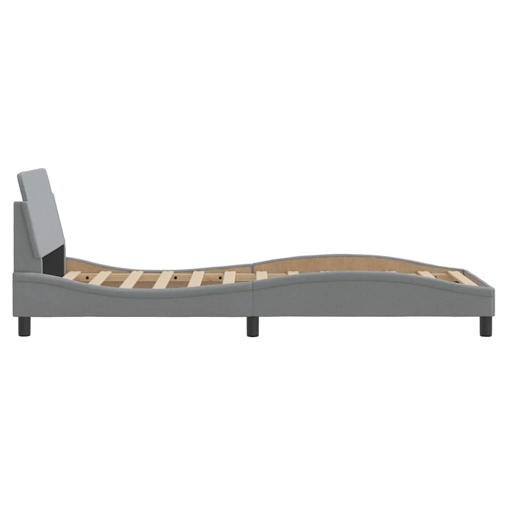 Bed Frame "Dover" Light Grey 90x190 cm Single Fabric