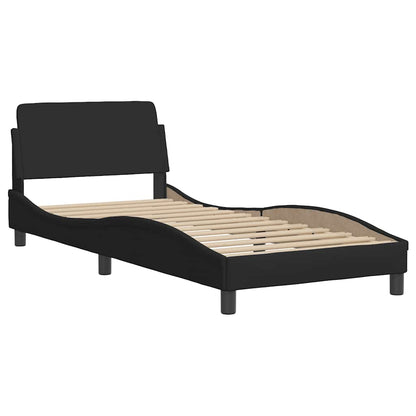 Bed Frame "Dover" Black 90x190 cm Single Fabric
