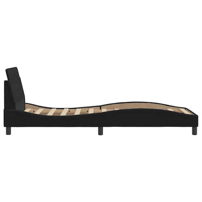 Bed Frame "Dover" Black 90x190 cm Single Velvet