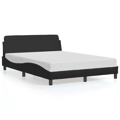 Bed Frame "Dover" Black 135x190 cm Double Faux Leather