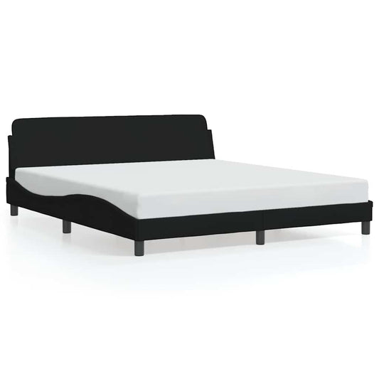 Bed Frame "Dover" Black 180x200 cm Super King Fabric
