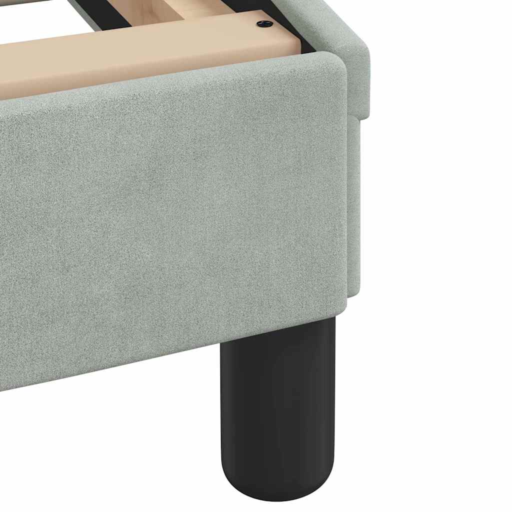 Bed Frame "Dover" Light Grey 180x200 cm Super King Velvet