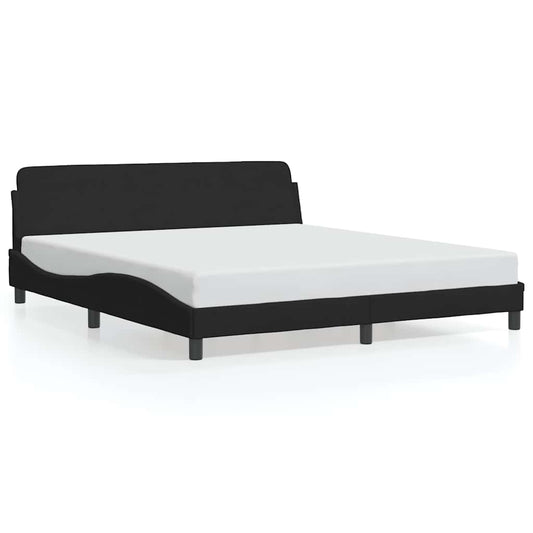 Bed Frame "Dover" Black 180x200 cm Super King Velvet