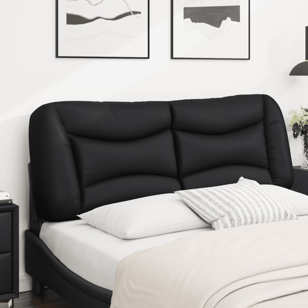 Headboard Cushion "Hvar" Black 53.9" Faux Leather
