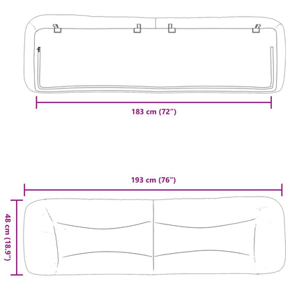 Headboard Cushion "Hvar" Dark Gray 72" Fabric