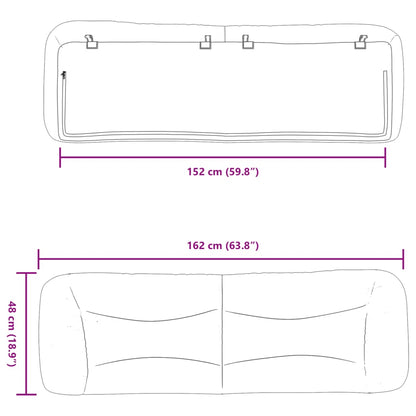 Headboard Cushion "Hvar" Black 59.8" Faux Leather