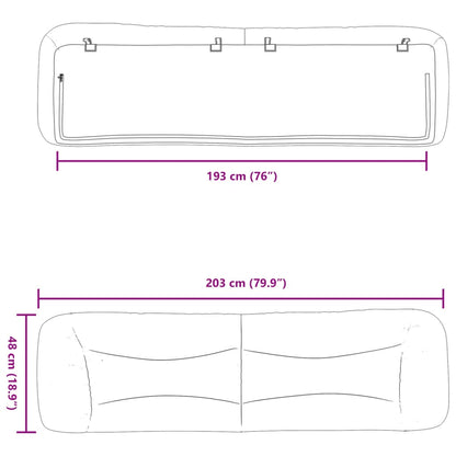 Headboard Cushion "Hvar" Light Gray 76" Fabric