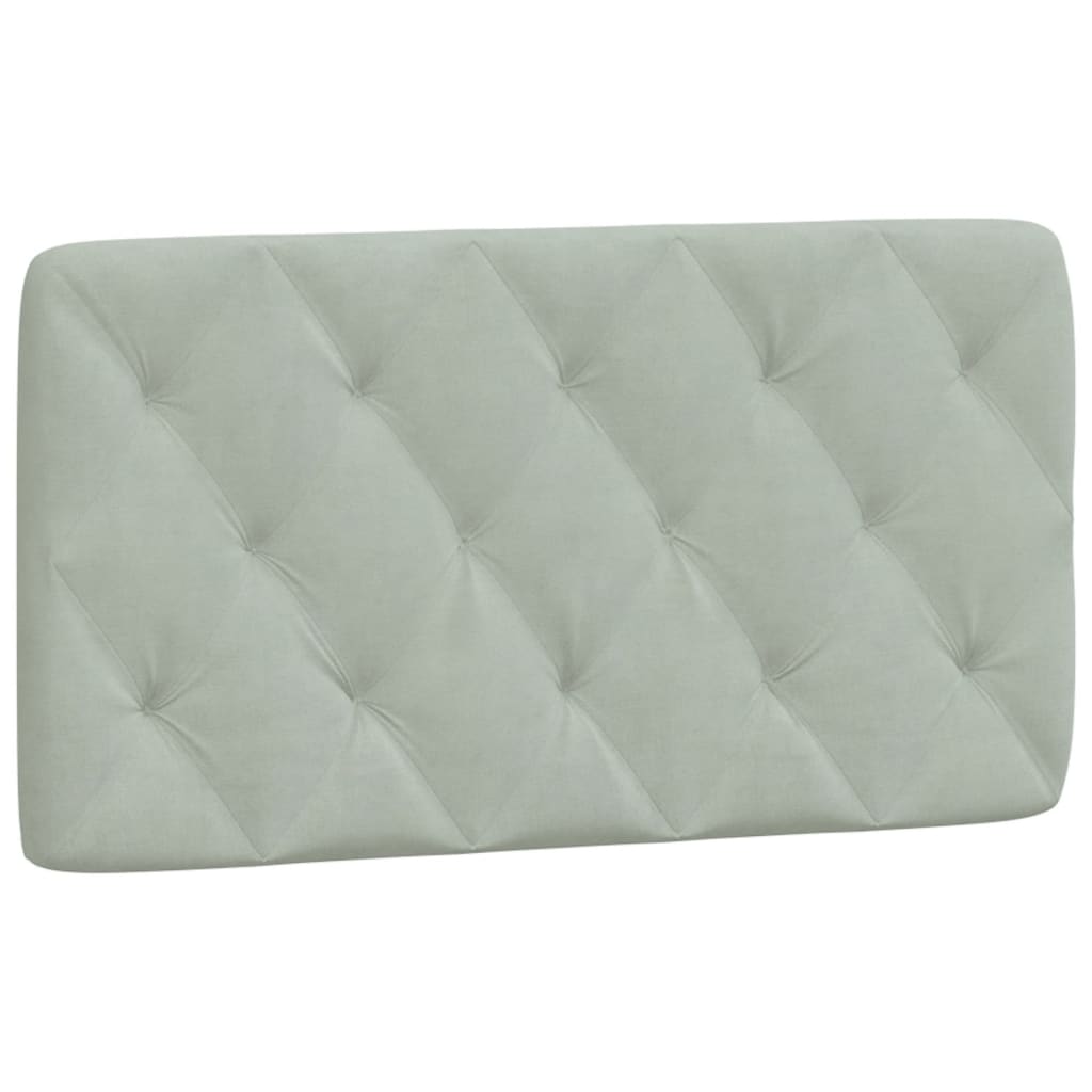 Headboard Cushion Light Gray 39.4" Velvet