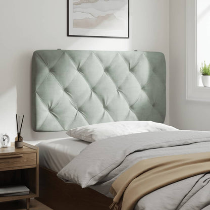 Headboard Cushion Light Gray 39.4" Velvet