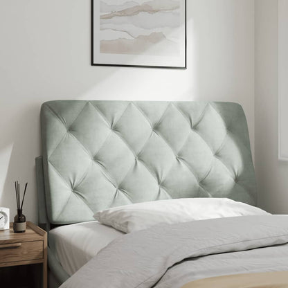 Headboard Cushion Light Gray 39.4" Velvet
