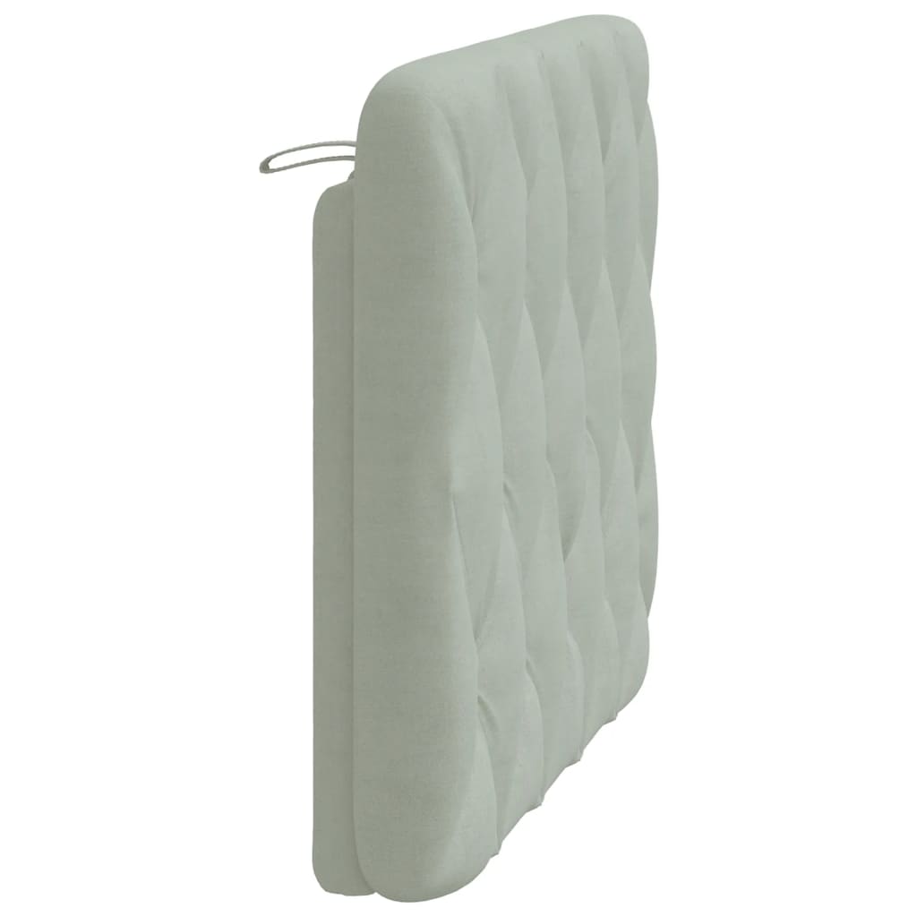 Headboard Cushion Light Gray 39.4" Velvet