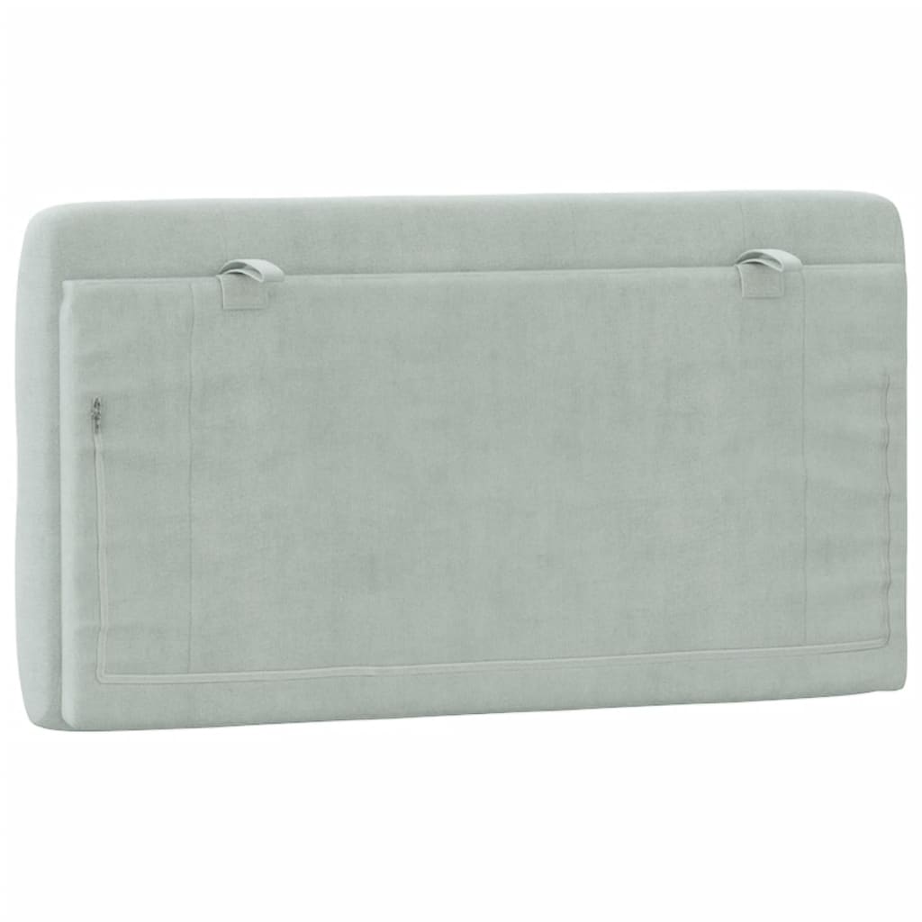Headboard Cushion Light Gray 39.4" Velvet