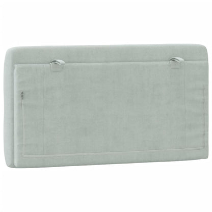 Headboard Cushion Light Gray 39.4" Velvet