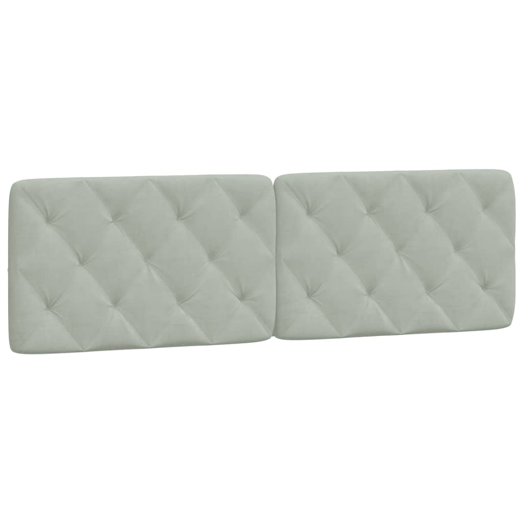 Headboard Cushion Light Gray 59.8" Velvet