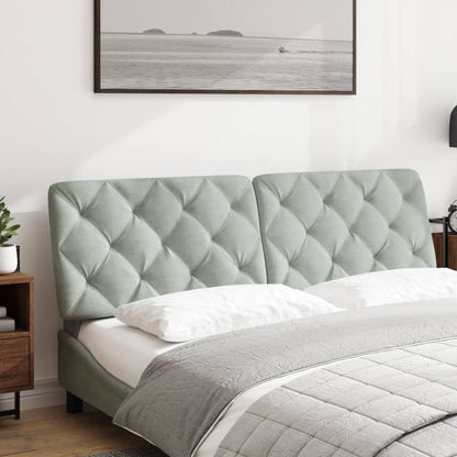 Headboard Cushion Light Gray 59.8" Velvet