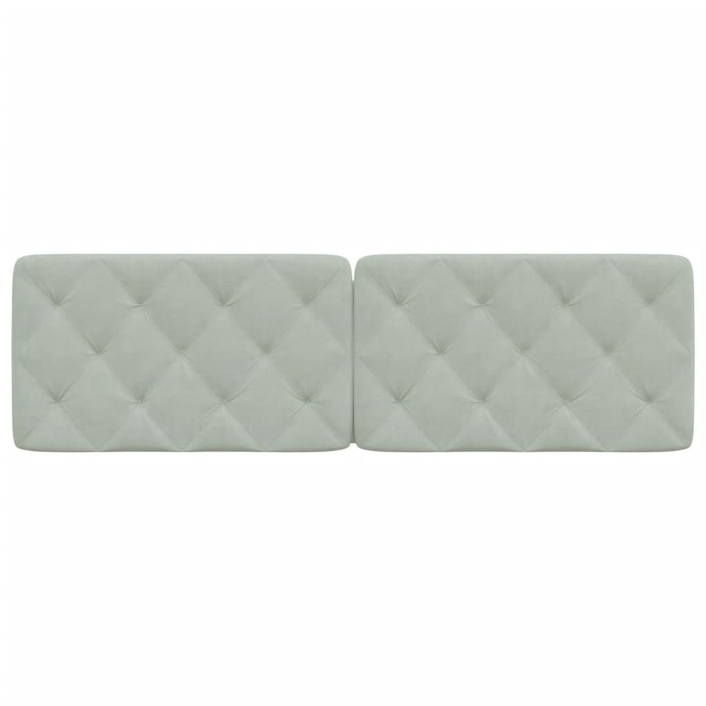 Headboard Cushion Light Gray 59.8" Velvet