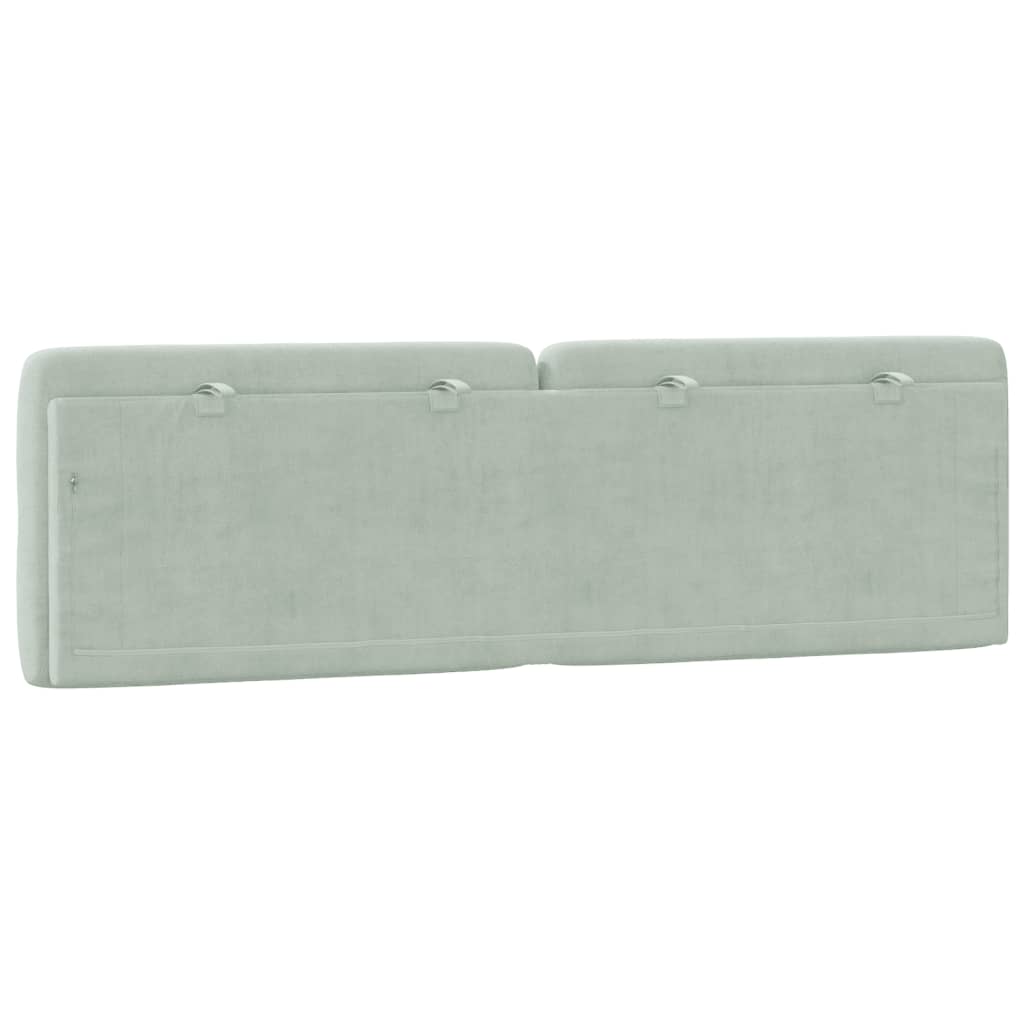 Headboard Cushion Light Gray 59.8" Velvet