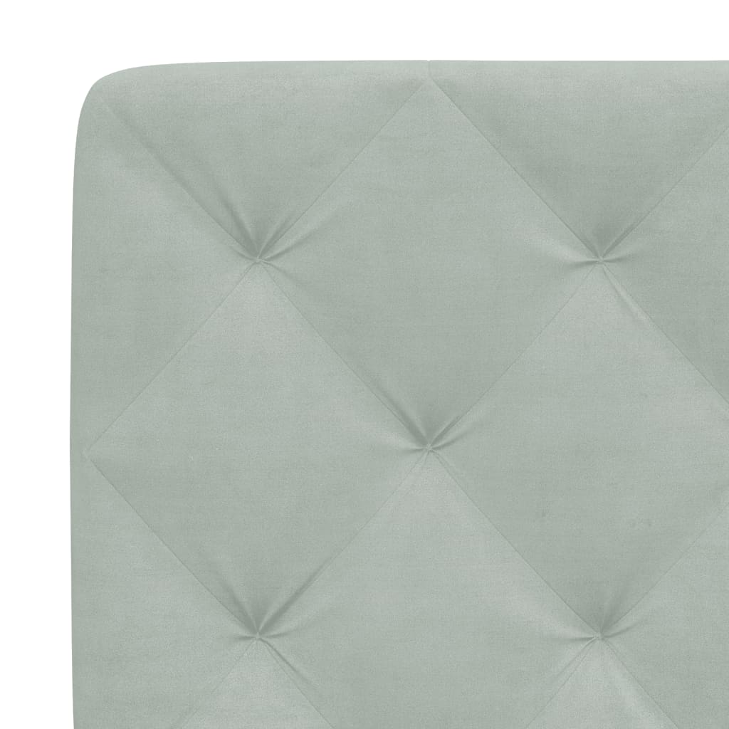 Headboard Cushion Light Gray 59.8" Velvet