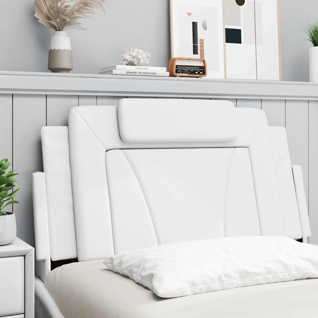 Headboard Cushion "Viana" White 39.4" Faux Leather