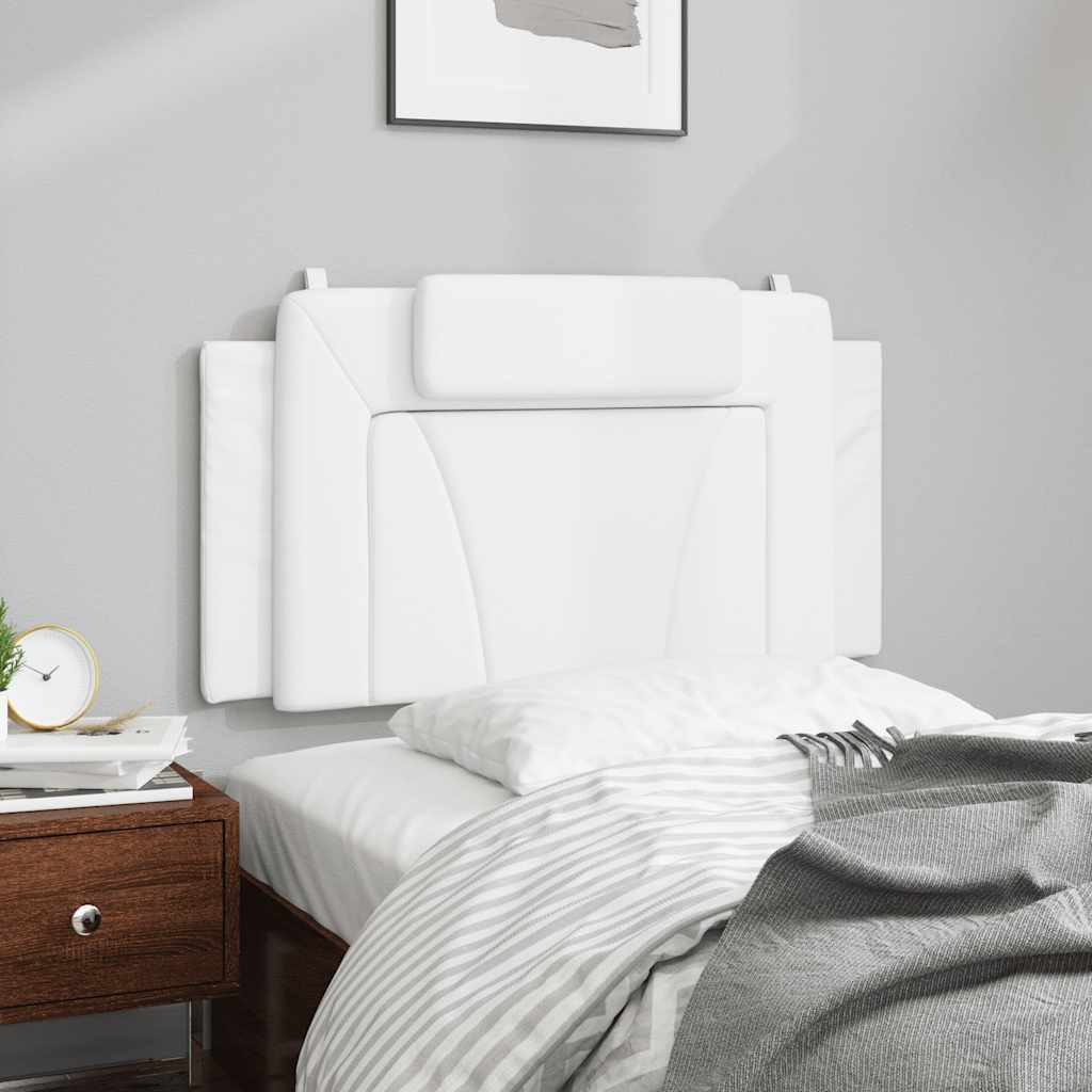 Headboard Cushion "Viana" White 39.4" Faux Leather