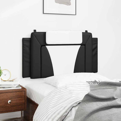 Headboard Cushion "Viana" Black and White 39.4" Faux Leather